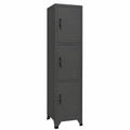 Schrank – 38 × 45 × 180 cm, aus Stahl, Anthrazit