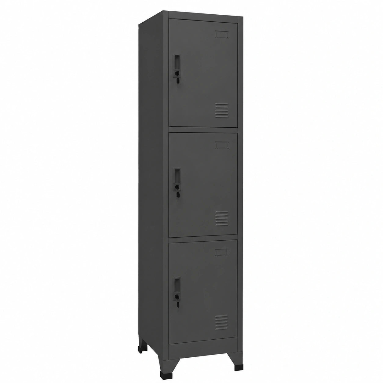 Schrank – 38 × 45 × 180 cm, aus Stahl, Anthrazit