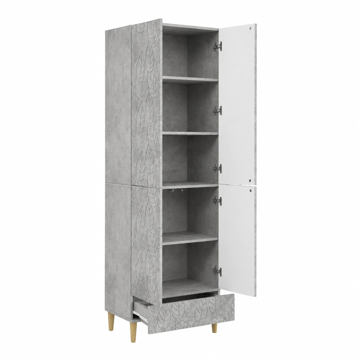 Wohnmöbel – moderner Stil, aus Holzwerkstoff, Betongrau, für Wohnzimmer
