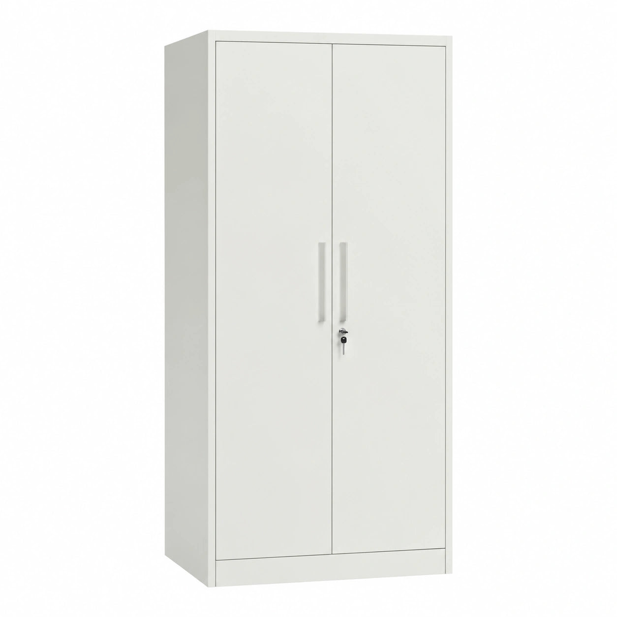 Metallschrank – mit Ablagen, aus Metall