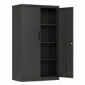Aktenschrank – 80 × 40 × 140 cm, mit mehreren Türen, mit Ablagen, aus Stahl