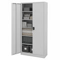 Aktenschrank – 220 × 115 × 40 cm, aus Metall, Grau, für Büro