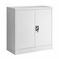 Aktenschrank – 90 × 40 × 90 cm, höhenverstellbar, mit Ablagen, aus Stahl, Grau