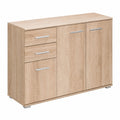 Kommode – 107 × 75 × 35 cm, moderner Stil, mit Schubladen, mit mehreren Türen, aus Eichenholz und Holz, für Schlafzimmer, Büro und Flur