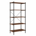 Regal – 80 × 40 × 163 cm, aus Holz, Schwarz