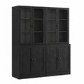 Bücherregal – 180 cm, Schwarz, für Esszimmer, Küche und Wohnzimmer