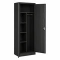 Aktenschrank – 180 × 80 × 40 cm, mit Ablagen, Schwarz